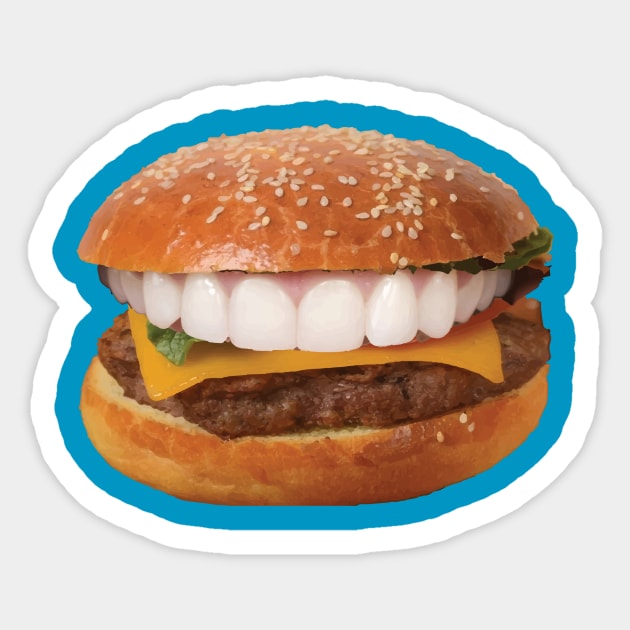 Get Your Teeth Into This Sticker by at1102Studio